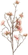 Dekorácia umelá vetvička Magnolia s ružovými kvetmi - 15*20*90 cm