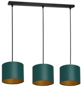 Luster na lanku ARDEN 3xE27/60W/230V zelená/zlatá