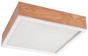 Stropné svietidlo OAK SQUARE 4xE27/15W/230V 39x39 cm dub/biela