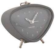 Karlsson KA5946GY Triangle budík 12 cm | Moderný sivý budík s tichým chodom