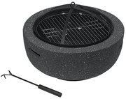 Prenosné ohnisko na drevo s roštom antracit