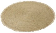 Prírodné guľatý koberec z morskej trávy so strapcami - Ø 120 cm