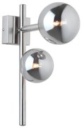 Jupiter 1903 - Nástenné svietidlo NEPTUN 2xG9/14W/230V matný chróm/dymová sivá
