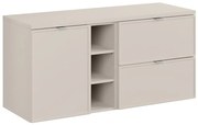 Závěsná skříňka Bella Cashmere s deskou 120 cm kašmírová