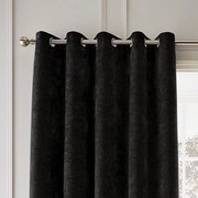 Čierne termozávesy v súprave 2 ks zo ženilky 168x183 cm Selene Luxury Chenille – Hyperion