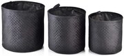 Sada 3 úložných košov Sara IV čierna