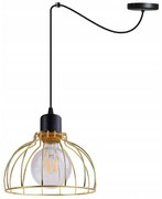 Závesné svietidlo Mobi Spider, 1x zlaté drôtené tienidlo, (výber z 2 farieb konštrukcie)