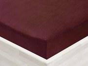 Jersey napínacie prestieradlo JR-011 Bordó 90 x 200 - výška 20 cm