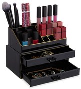 Organizér na make-up s 3 zásuvkami RD23137 čierno-zlatá