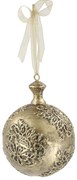 Mosadzná antik vianočná ozdoba gule Mossier - Ø 10*15 cm