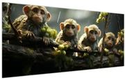 Obraz - Opičky (120x50 cm)