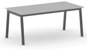 Kancelársky pracovný stôl PRIMO BASIC, čierna podnož, 1800 x 900 mm, sivá