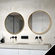 Comodo Zrkadlo v čiernom kovovom ráme s LED podsvietením po obvode Nikoletta LED 17 BLACK KÚPEĽŇOVÝ NÁBYTOK-Typ: bez vypínača, KÚPEĽŇOVÝ NÁBYTOK-Rozm…