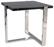 Konferenčný stolík Vela - štvorec, čierna / strieborná