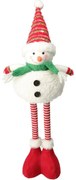 Stojaci snehuliak so zeleným šálom, teleskopické nohy, 57 cm