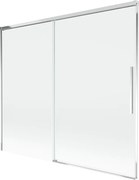 Mexen Rox, 2-krídlová posuvná vaňová zástena 180 x 150 cm, 8mm číre sklo, chrómový profil, 8C9-180-001-01-00