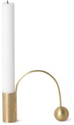 Ferm Living Kovový svietnik Brass Balance Candle Holder