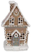 Gingerbread House With LED 13x10x21 Cm Brown Plastic Gingerbread House - 13*10*21 cm
