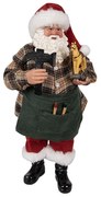 Vianočné dekorácie Santa Claus v pracovnom držiacom hojdacieho koníka - 16*8*28 cm