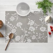 Biante Dekoračné prestieranie na stôl PM-021 Zámocké kvety na sivobéžovom 35x45 cm