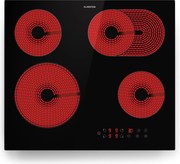 Klarstein Virtuosa 4, varná doska, 60 cm, 6500 W, dvojzónová, Pluszone, časovač, sklokeramika