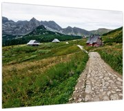 Obraz - Horská krajina s domčekmi (70x50 cm)
