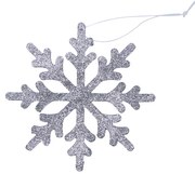 DECOLED Snehová vločka IV, priemer 15 cm, strieborná