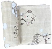 Vulpi Mušelínová zavinovacia plienka 120x120 žirafa