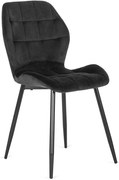 PROXIMA.store - Čalúnená jedálenska stolička LUCKY FARBA: čierna, FARBA NÔH: čierna