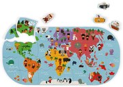 Janod Puzzle do vody: Mapa sveta 28ks