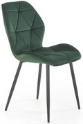 Stolička K453 Velvet/Kov Tmavozelený