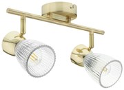 Bodové svietidlo Best, 2x transparentné sklenené tienidlo, g