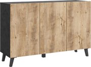 Loftová klasická komoda 120 cm matera/gaštan na nožičkách Phuket SB120