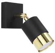 Bodové svietidlo Nero, 1x čierne kovové tienidlo, (možnosť polohovania), g