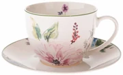Porcelánová šálka s podšálkou Flower Garden, 260 ml