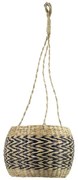 Zavesený kvetináč z morskej trávy Zigzag - Ø 28*18cm