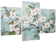 Obraz - Maľba, kvitnúce vetvy stromu (90x60 cm)