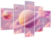 Obraz - Ružová planéta (150x105 cm)