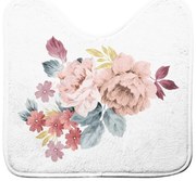 Biela/ružová WC kúpeľňová predložka 45x45 cm Jayana – douceur d'intérieur