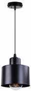 Závesné svietidlo Panta, 1x čierne kovové tienidlo, (výber z 2 farieb uchytenia)