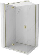 Mexen, Mexen Mist H T sklápací sprchový kút ľavý 85 x 70 cm, transparentný, zlatý - 8A5T-085-070-50-00-L