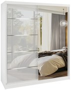 Šatníková skriňa SERENITY 158 cm biely lesk MGB SERENITY SZP7/0/W/W/0/HIAL