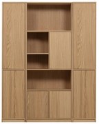 Modulárna knižnica v dekore duba v prírodnej farbe 157x199 cm Modulair – vtwonen