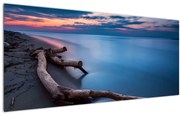Obraz pláže pri západe slnka (120x50 cm)