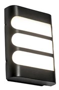 Moderná nástenná lampa čierna vrátane LED IP44 - Gaev
