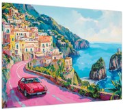 Obraz - Ružová cesta na pobreží (70x50 cm)