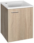 Aqualine Aqualine, ZOJA/KERAMIA FRESH umývadlová skrinka 40x50x32cm, dub platin, 51048DP