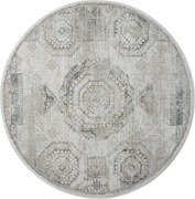Kusový koberec My Kazak CA60042 creme kruh, 120x120 (priemer) kruh, šedá, chodba / predsieň, My Flair
