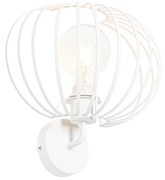 Dizajnové nástenné svietidlo biele 30 cm - Johanna