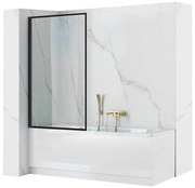 REA-K7390 - Vaňová zástena LAGOS 140x80 cm čierna/číra